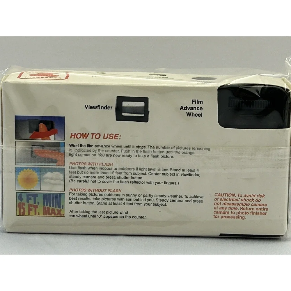 Vintage State Farm Insurance Disposable Camera 27 Exp Flash Sealed Exp 12/2004